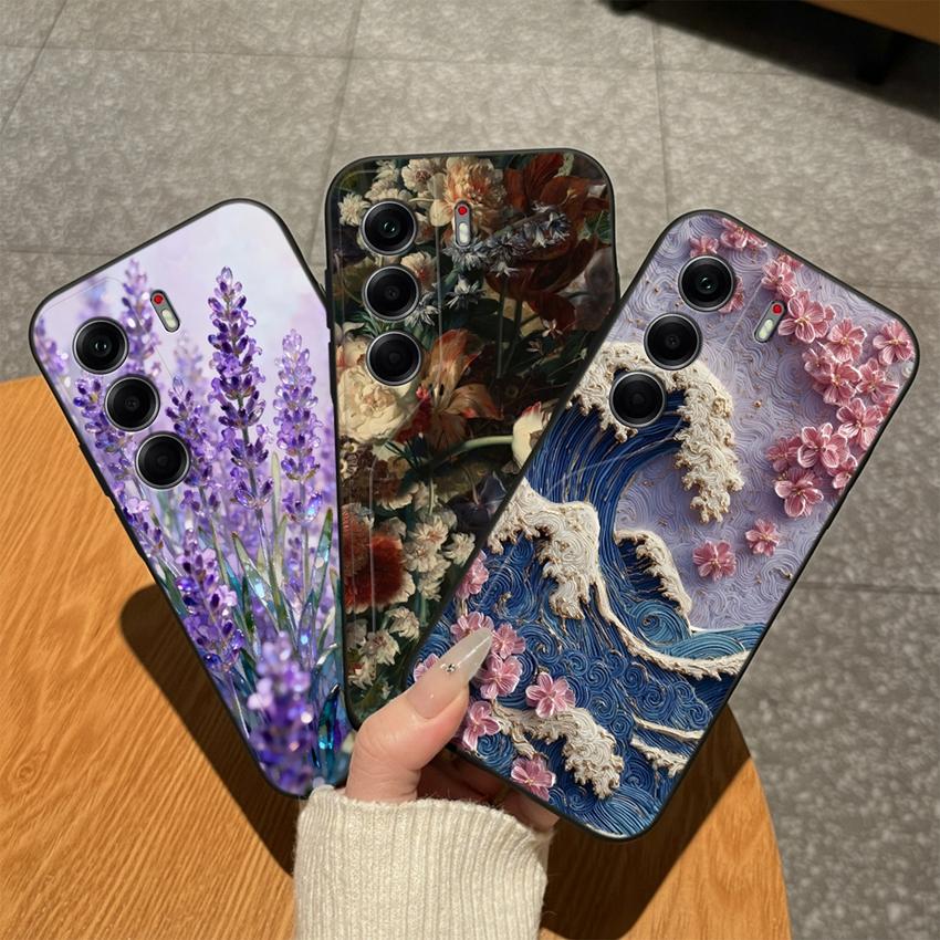 For Tecno Camon 40 20 19 17 16 15 Pro Premier 18P 16S 17T Phone Covers Matte Silicone Lovely Bow Lightweight Anti Drop Cases For Tecno Camon18i Bumper