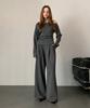 Baseukala [Set] Off-Shoulder Shirring Top + Wide Pants Set-Up (3Colors)