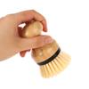 Wooden Bamboo Round Handle Cleaning Brush Easy Use Convenient For Washing Pot Dish Bowl Sink Stove Brush Kitchen Cleaning Tool