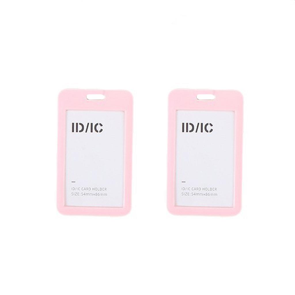 Card Holder Lanyard Abs Plastic Work Id Double-Sided Badge Anti-Drop Work Card Lanyard Universal Card Holder