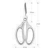 1PC Multi-Purpose Stainless Steel Kitchen Shears - Heavy-Duty Poultry Scissors with Comfortable Aluminum Alloy Grip for Food Pre