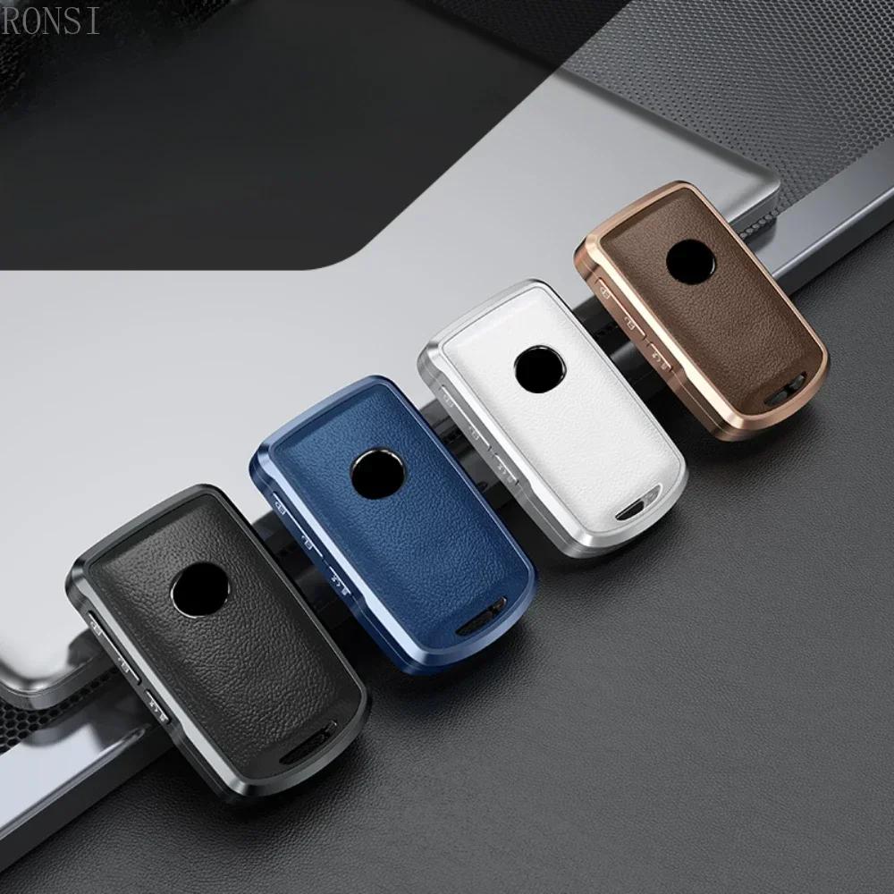 Alloy Leather Car Smart Key Case Cover For Mazda Alexa CX-30 CX-3 CX-5 CX-7 CX-9 CX-4 3 Button Protector Shell Accessories