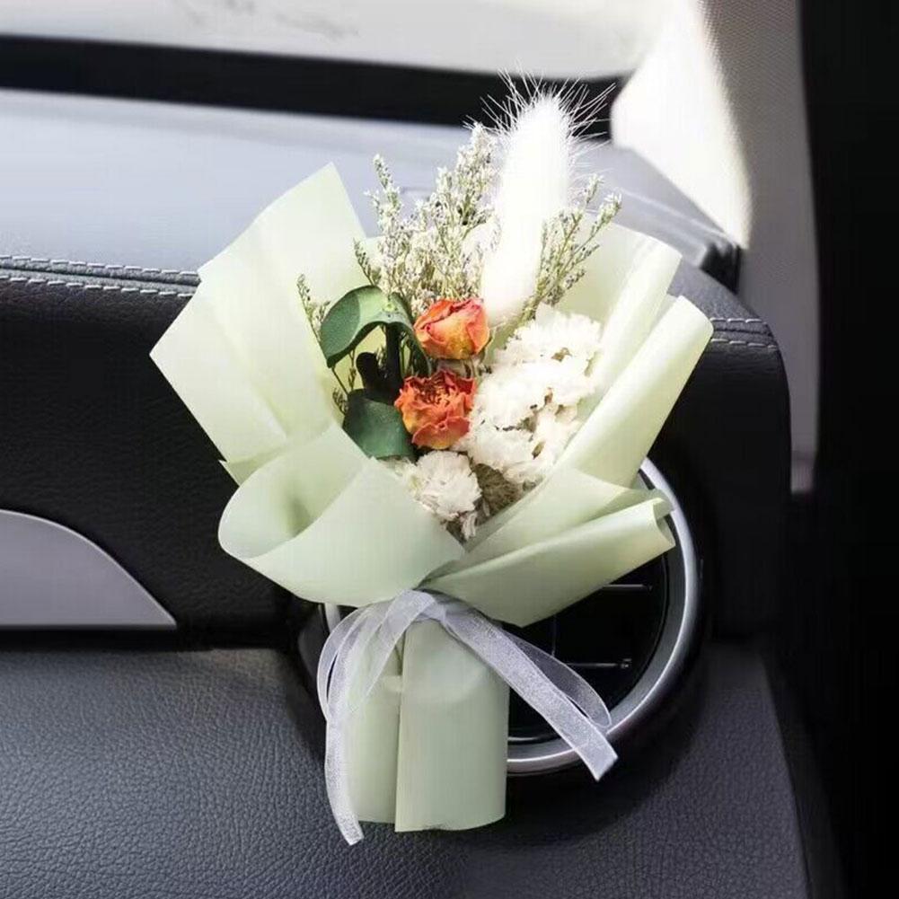 Mini Kytice Růží do Auta Sušené Květiny Výdech Klimatizace Aromaterapie Kreativní Květiny Mini Kytice Vůně do Auta Osvěžovač Vzduchu Ozdoba