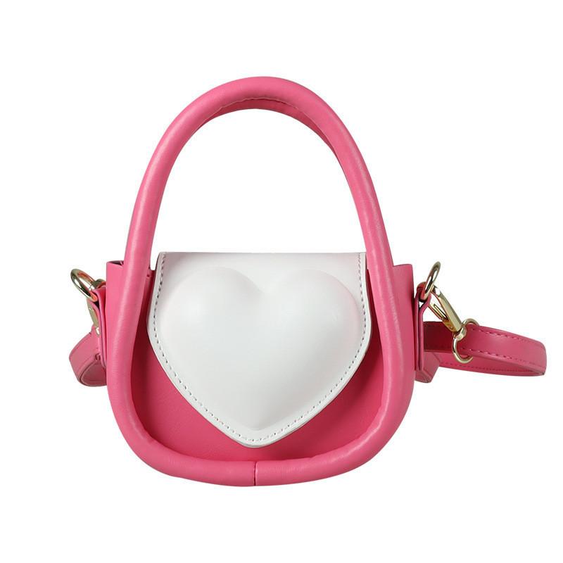 Modern Fashionable Mini Shoulder Crossbody Bag For Kids With Chic Design WhitePink