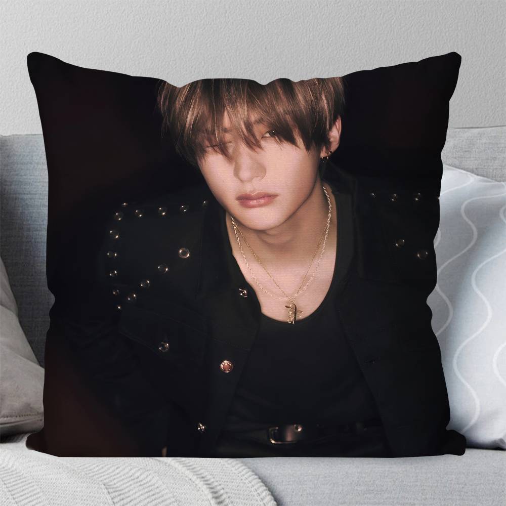 Anton Chanyoung Lee Kpop RIIZE Pillow Case Square Pillow Bedroom Sofa Leisure Comfort Cushion Car Living Room Home Decoration