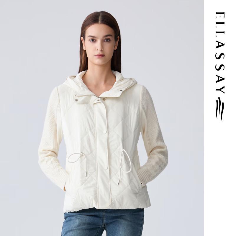 

ELLASSAY Women s Elegant Short Padded Jacket with Drawstring Waist M