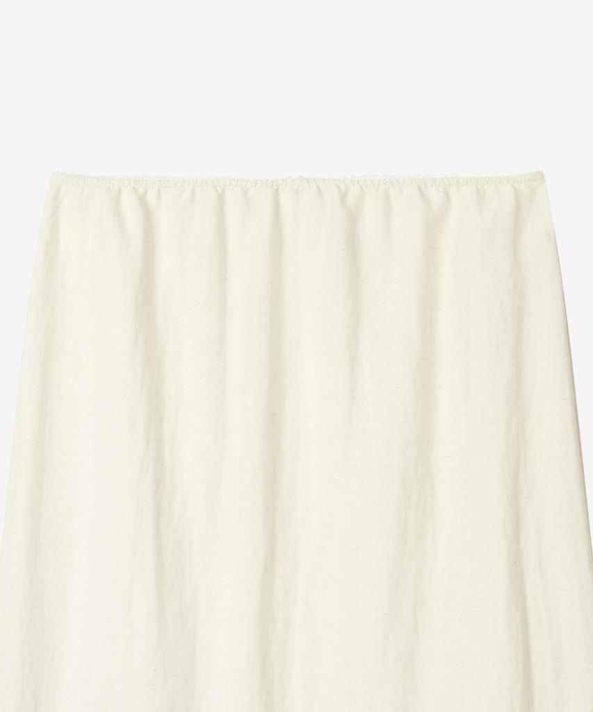 Basica Light Banding Slit Long Skirt (Beige)