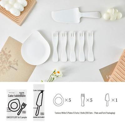 Disposable Cake Knife & Fork Set with Plates