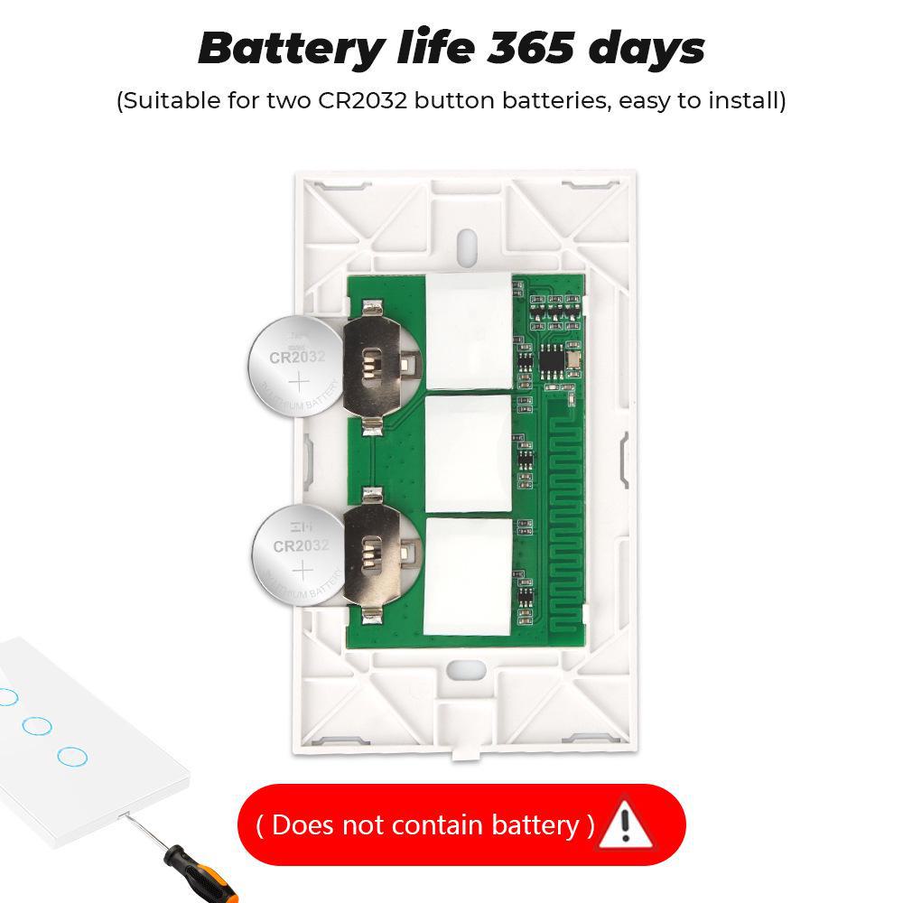 Comutator cu telecomandă tactilă RF433 standard US de tip 120 cu autocolante gratuite