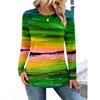 Women's T Shirt Striped print  Vintage Stylish Long Sleeve Crew Neck Regular Tops Daily Going out Weekend Print  Spring