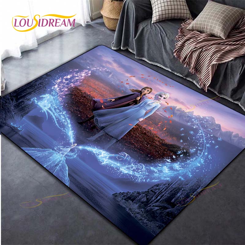 Frozen Carpet Anime Rug Kids Carpets Living Room Tea Table Mats Bedroom Rug Washable Floor Mats Household Area Mat Cute Rug