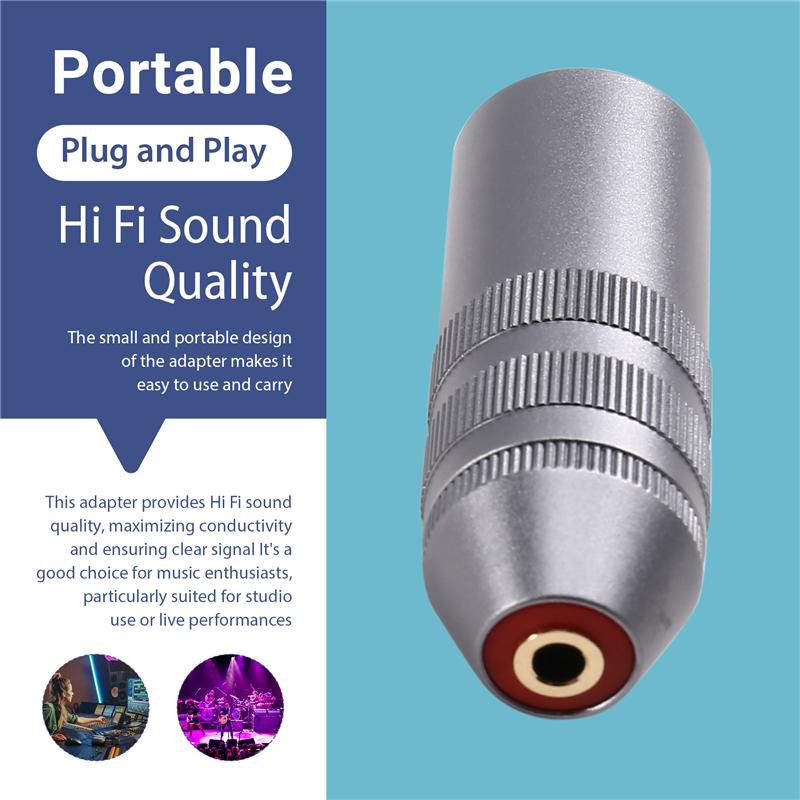 FORW-Premium 4Pin XLR Male To 3.5Mm Balanced Female Audio Adapter For Amplifiers, Microphones