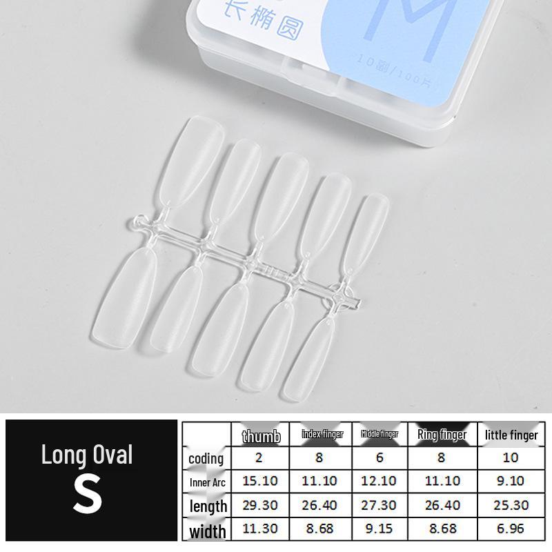 

Oval Seamless Nail Tips - Handmade, Long-lasting Flat Arch Full-Cover Stickers