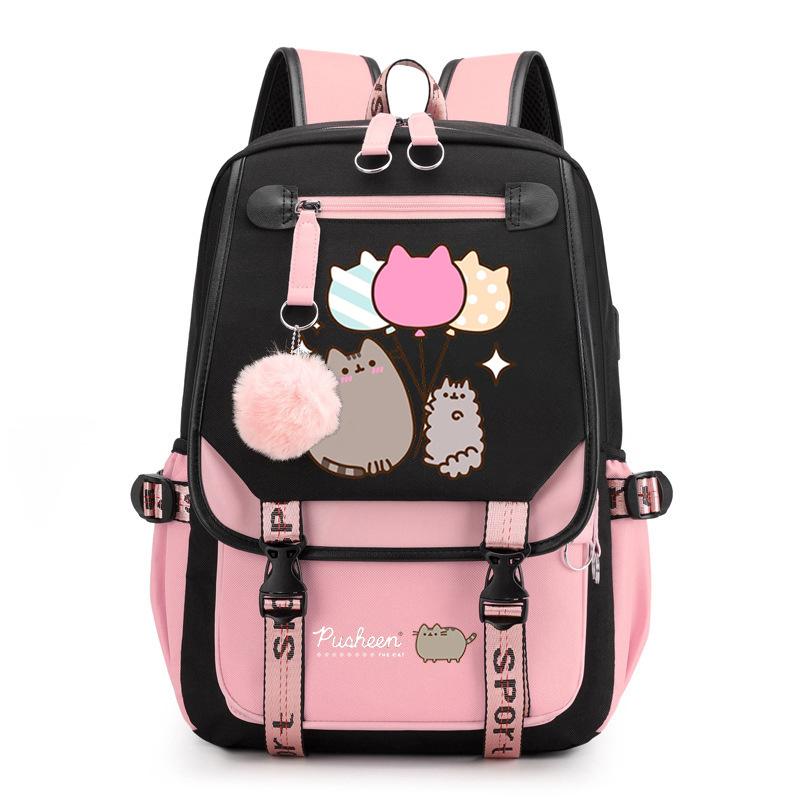 Cartoon Cute Printed School Bag Outdoor Travel Oxford Cloth Backpack