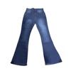 Lav midje slengbukser for kvinner rette ben stretch bootcut jeans boyfriend utvidede denimbukser