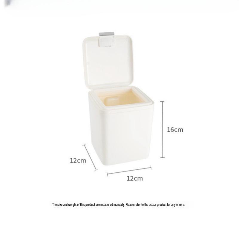 Poubelle de Bureau à Pression en Bois de Riz pour Maison, Bureau, Voiture - Corbeille à Papier & Bac de Rangement