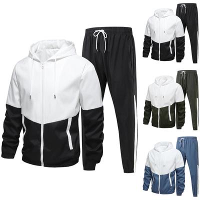 Men's Winter Sports Casual Fitness Suit With Dots Hoodie Sweatshirt And Pants