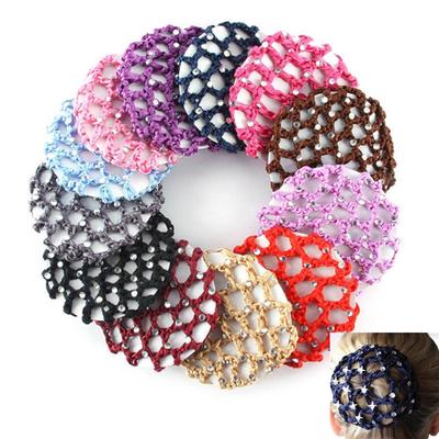 Women Bun Cover Snood Hair Net Ballet Dance Skating Crochet Chic