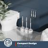 Toilet Brush, 3 Pack Toilet Brush and Holder Set Bathroom Accessories, Toilet Bowl Brush and Holder with 3 Crevice Brush for Bathroom, Toilet