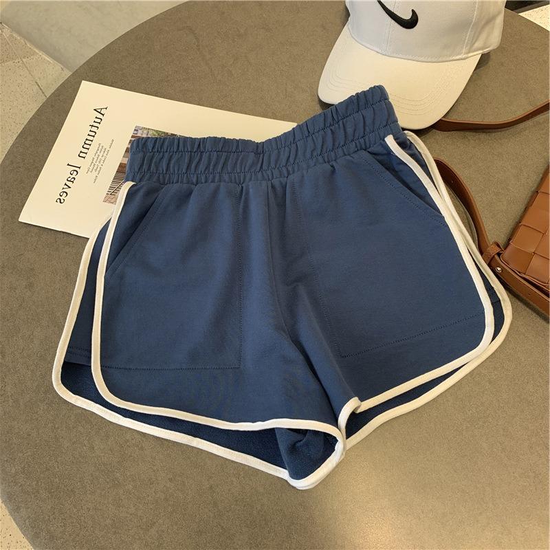 Classic Side Striped Sports Shorts for Women A-line White Edge Slim Loose Running Home Casual All-match Hot Pants Summer