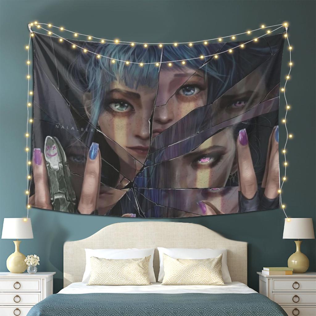 Shattered Reflections Tapestry Diverse Faces Art  Perfect for Bedroom Living Room Decor to Enhance Your Space