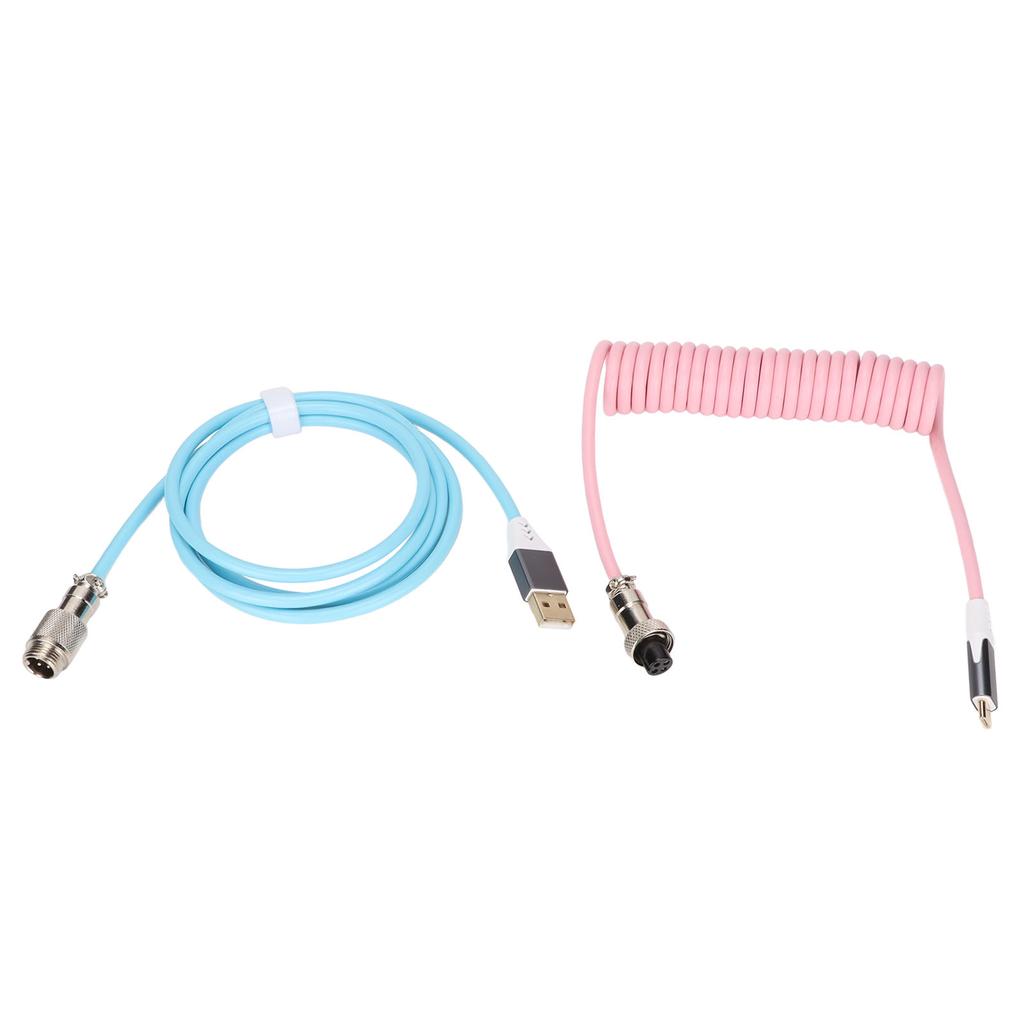 Coiled Keyboard Cable Type C Interface Spring Rotation Line Fine Workmanship Lightweight Portable Coiled Cables