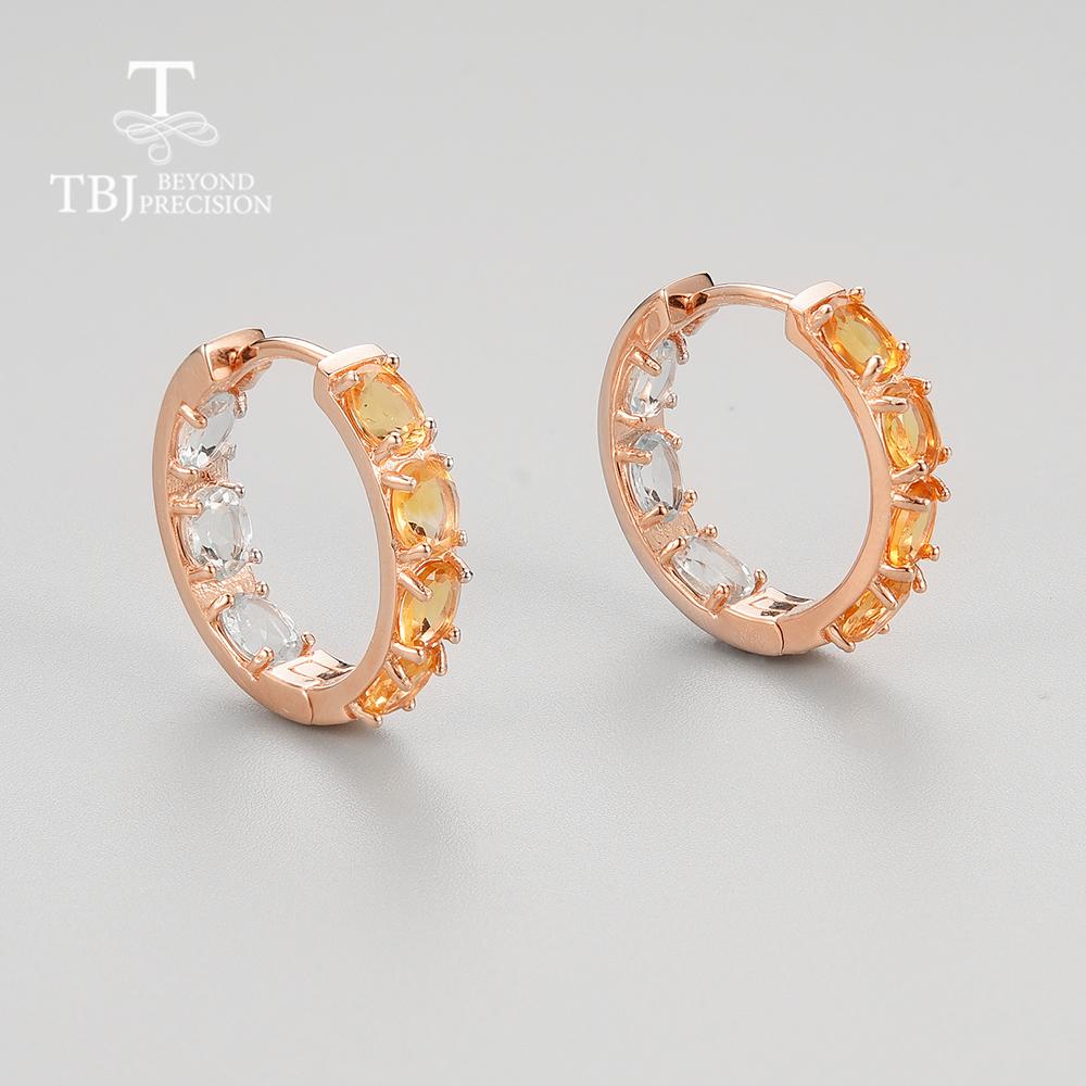 Boucles D'oreilles Pendantes Citrine/topaze Ovale - Fait Main En Inde - Plaqué Argent - Neuf Sans Emballage
