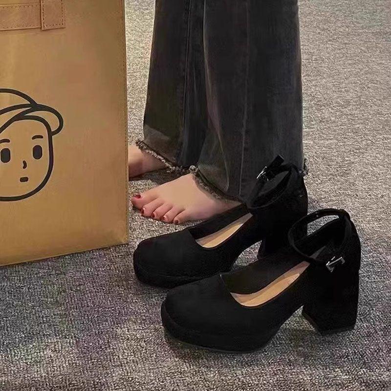 

Женские туфли Mary Jane на высоком каблуке Z French Thick Heel, весенняя коллекция 2024 г. — большой размер, квадратный носок, удобная посадка. 36