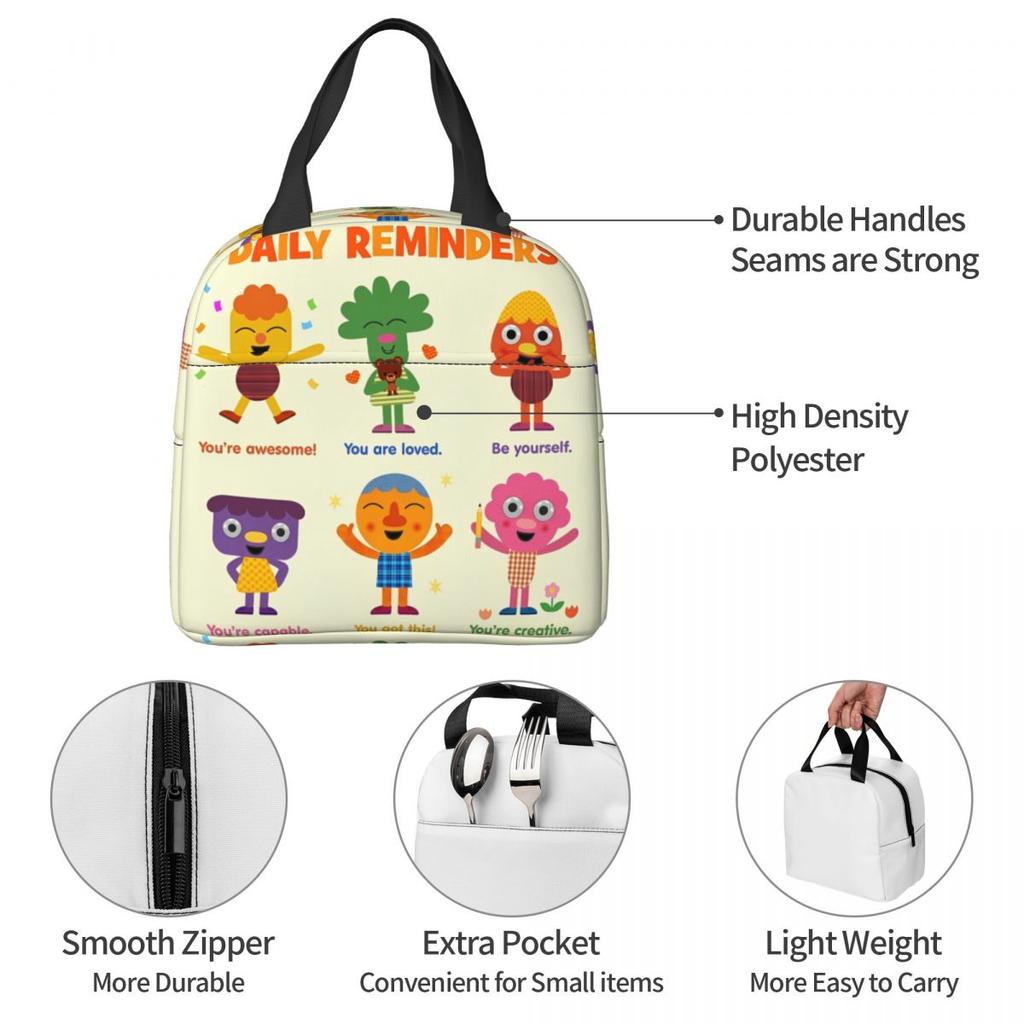 Noodle & Pals Micro Super Simple Thermal Insulated Lunch Bag for Picnic Portable Food Bag Container Cooler Thermal Lunch Boxes