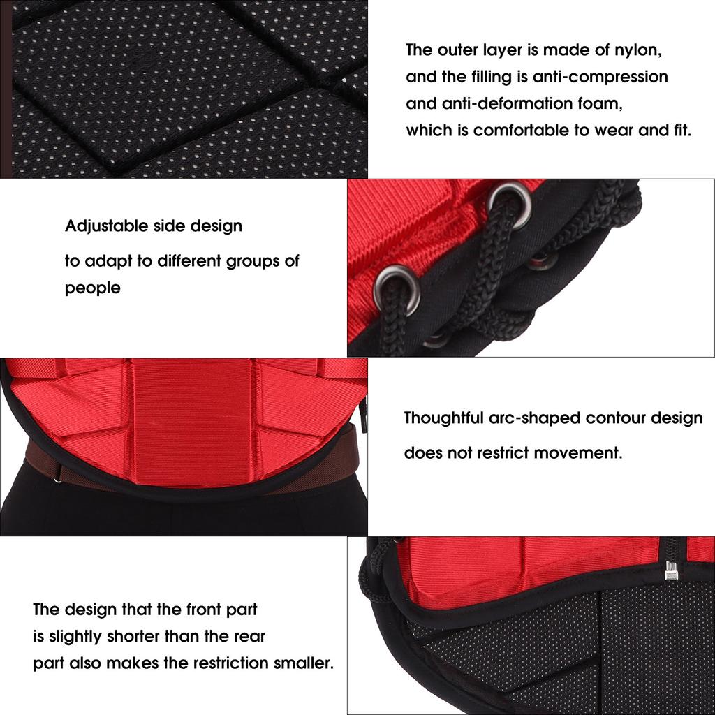 Gilet Equitazione Bambini Imbottito in Schiuma Sicurezza Protezione Equitazione Protezione Corpo RossoCM