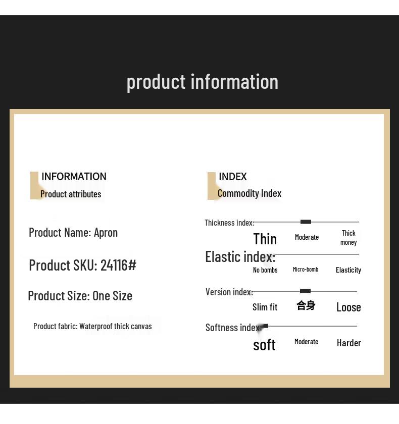 Durable Waterproof Half Apron with Pockets