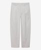 MINDBRIDGE White One-Pleat Relaxed Fit Linen-Like Elastic Pants