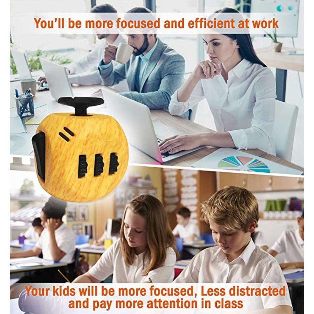 Fidget Cube Toy,EDC Fidgeting Toys Anti Stress Relief Toys,Anxiety Antistress Sensory Toy for Adults Kids Autism ADHD 6 Sides