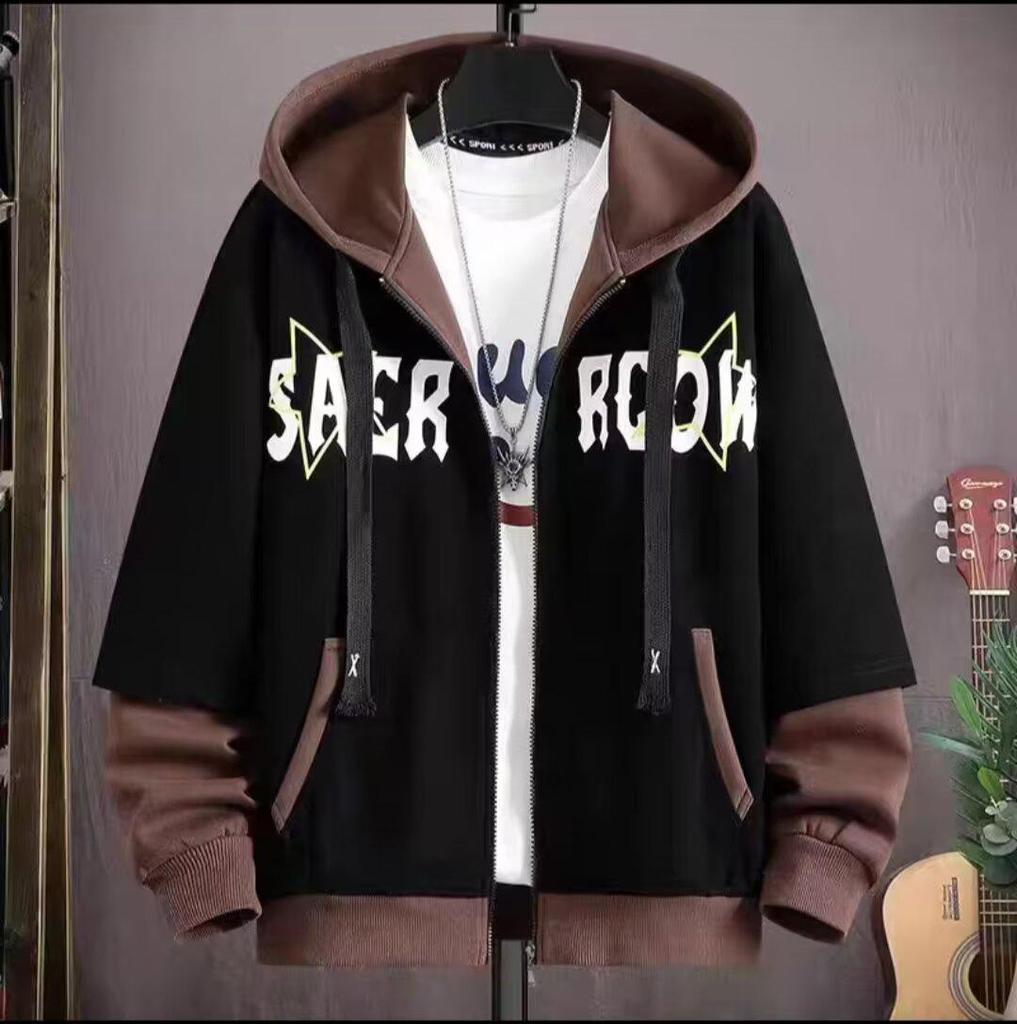 Trendig huvtröja för män: Lös casual sweatshirt för vår/höst, mångsidig långärmad topp