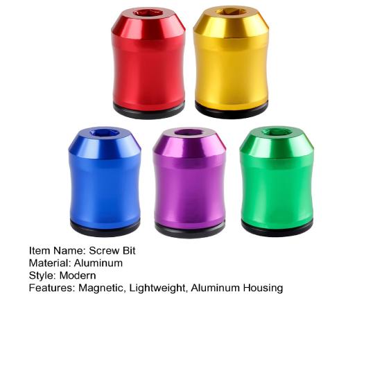 Magnetischer Schraubring für 1/4-Zoll-Sechskantbits Verhindert Abrutschen der Schraube Leichtes Aluminiumgehäuse Schraubenstabilisator DIY-Werkzeug