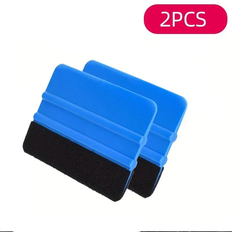 1/4pcs Car Film Scraper Vinyl Wrap Film Card Squeegee Auto Foil Wrapping Suede Felt Scraper Car Styling Sticker Accessories