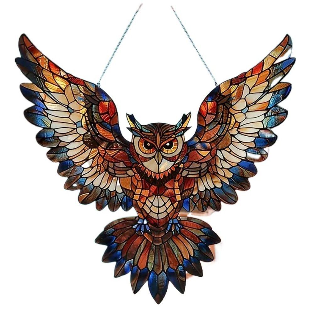 Imitation Stained Glass Style Acrylic Bat Suncatcher Contemporary Bat Hanger Pendant  Window Panel