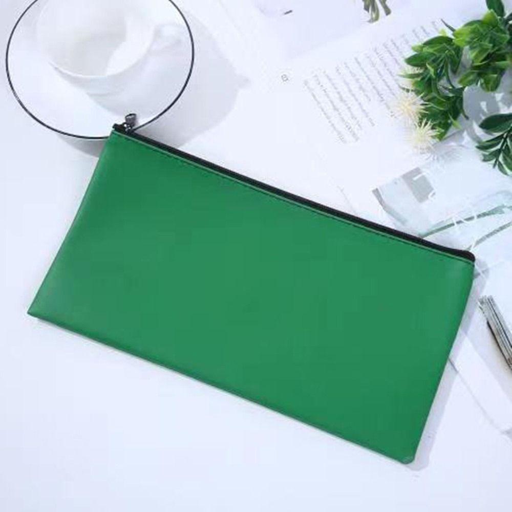 Small Compact Pu Bill Bag PU Leather Money Pouch Travel Cash Deposit Bag  Office Products