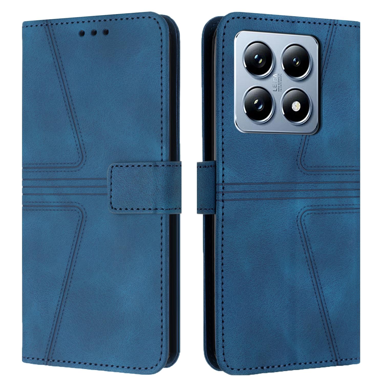 For Xiaomi 14T Case Triangle Imprinted Anti-Scratch Phone Wallet Cover B