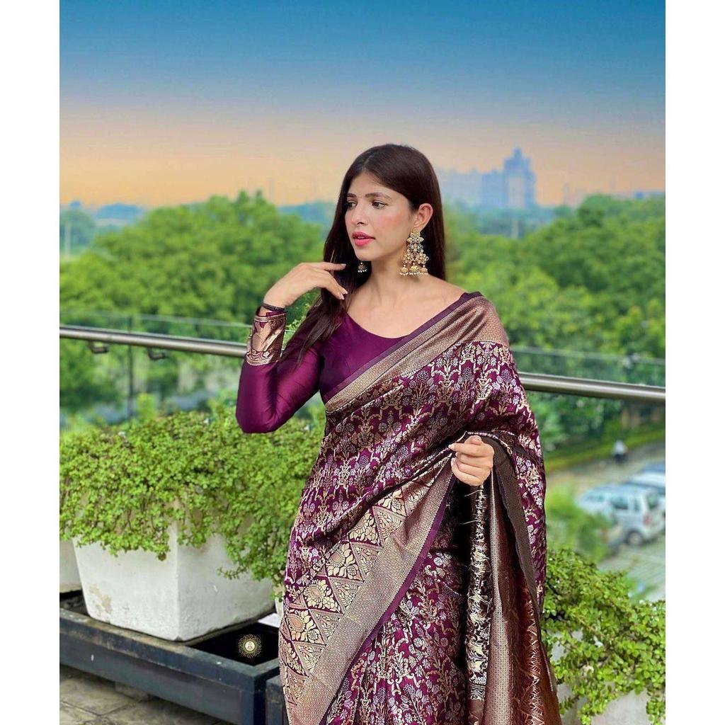 Stilvoller Party- und Hochzeits-Sari für Damen, Bluse (Muss je nach Größe und Passform genäht werden)