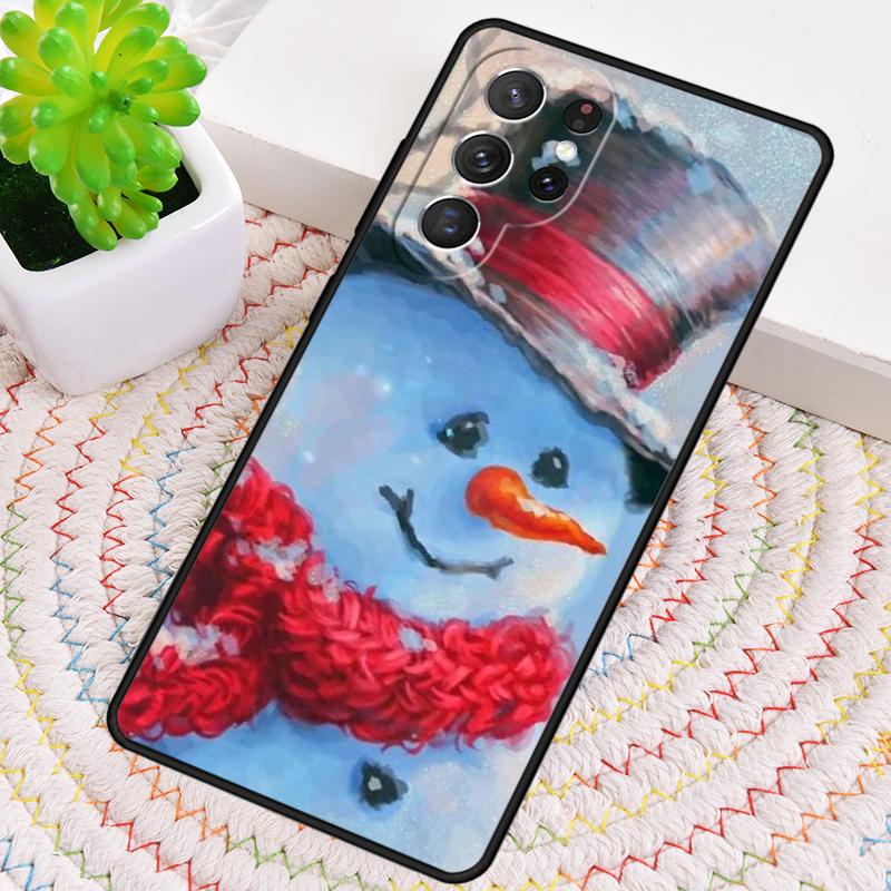 Christmas Snowman Phone Case for Samsung Galaxy note 10 pro S26 Ultra S23 S24 FE S25 S21 S22 PLUS shockproof Cove