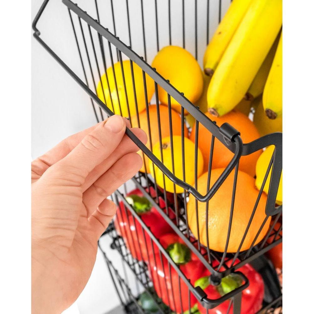Rectangular Kitchen Basket for Fruits and Vegetables for Stacking One on Another