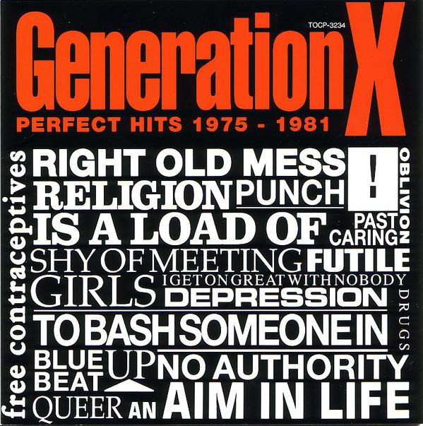 CD GENERATION X - Perfect Hits 1975 - 1981 TOCP3234 Chrysalis 2002 Japan Rock Used