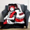 1pc Redhead Robot Soft Flannel All Season Throw for Home, Office, Outdoor UseDurable Comfort Soft Warm Throw for Home