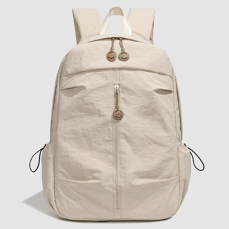 Leichter und wasserdichter Rucksack für Herren Große Kapazität Studentenrucksack Neue Business- und Freizeit-Computertasche, Reiserucksack weiß