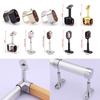Zinc Alloy Pipe Bracket Half/All Pass Black Silver Gold Corner Flange Seat Inner Dia.16mm Ceiling Fixed Wardrobe Hanger