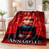 The Conjuring Annabelle Flannel Throw Blanket Soft Warm Cozy For Sofa Bed Indoor Home Bedroom Use