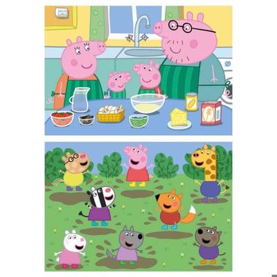 Puzzle - EDUCA - Peppa Pig - 2 X 25 Pieces - Educational Puzzle - Multicolor