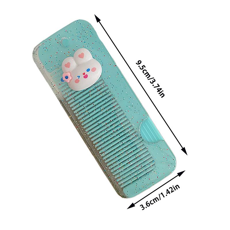 Cartoon Hair Comb Brush Foldable Massage Hair Comb Anti Static Hairdressing Styling Tool Women Portable Travel Women Gifts