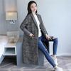 Autumn Korean Style Fashion Women's Plaid Woolen Jacket Slim Thin Long Thick Coat